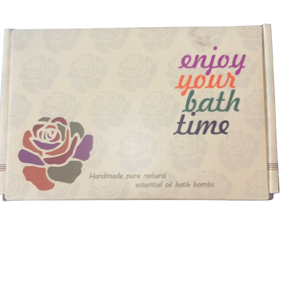 Enjoy Your Bath Time Handmade Pure Natural Essential Oil Bath Bombs Box of 6.